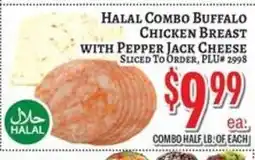 Trade Fair Supermarket Halal combo buffalo chicken breast with pepper jack cheese offer