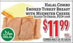 Trade Fair Supermarket Halal combo smoked turkey breast with muenster cheese offer