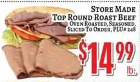 Trade Fair Supermarket Store Made Top Round Roast Beef offer