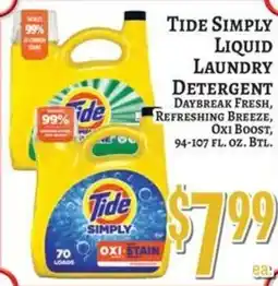 Trade Fair Supermarket Tide simply liquid laundry detergent offer