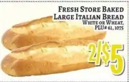 Trade Fair Supermarket Fresh Store Baked Large Italian Bread offer