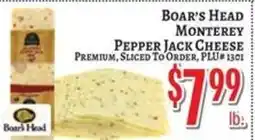 Trade Fair Supermarket Boar's Head Monterey Pepper Jack Cheese offer