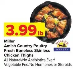 Shop 'n Save Miller Amish Country Poultry Fresh Boneless Skinless Chicken Thighs offer