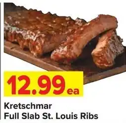 Shop 'n Save Kretschmar full slab st. louis ribs offer