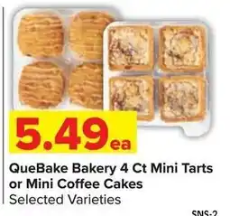 Shop 'n Save QueBake Bakery 4 Ct Mini Tarts or Mini Coffee Cakes offer