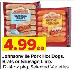 Shop 'n Save Johnsonville Pork Hot Dogs, Brats or Sausage Links offer