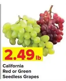 Shop 'n Save California Red or Green Seedless Grapes offer