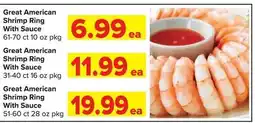 Shop 'n Save Great American Shrimp Ring With Sauce offer