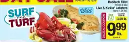 Star Market Haddock Fillet and Live & Kickin' Lobsters offer