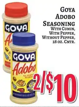 Trade Fair Supermarket Goya adobo seasoning offer