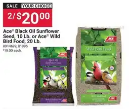 Ace Hardware Ace Black Oil Sunflower Seed or Ace Wild Bird Food offer