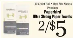 Morton Williams Paperbird ultra strong paper towels offer