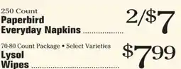 Morton Williams Paperbird everyday napkins offer