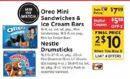 ShopRite Oreo Mini Sandwiches & Ice Cream Bars offer