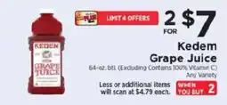 ShopRite Kedem Grape Juice offer