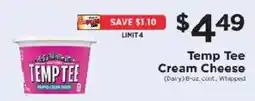 ShopRite Temp Tee Cream Cheese offer