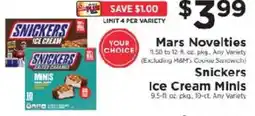ShopRite Mars Novelties Snickers Ice Cream Minis offer