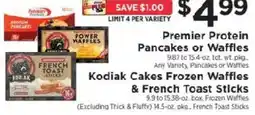 ShopRite Kodiak Cakes Frozen Waffles & French Toast Sticks offer