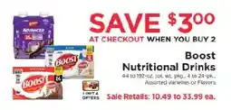 ShopRite Boost Nutritional Drinks offer
