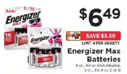 ShopRite Energizer Max Batteries offer