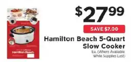 ShopRite Hamilton Beach 5-Quart Slow Cooker offer