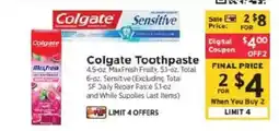 ShopRite Colgate toothpaste offer