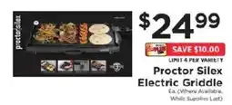 ShopRite Proctor Silex Electric Griddle offer