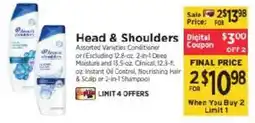 ShopRite Head & Shoulders conditioner offer