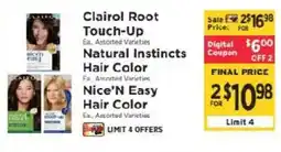 ShopRite Clairol Root Touch-Up Natural Instincts Hair Color offer