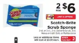 ShopRite Scotch-Brite scrub sponge offer