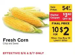 ShopRite Fresh Corn offer