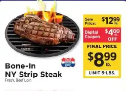 ShopRite Bone-In NY Strip Steak offer