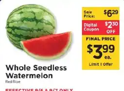 ShopRite Red Rice Whole Seedless Watermelon offer