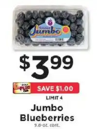 ShopRite Jumbo Blueberries offer