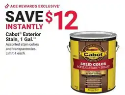Ace Hardware Cabot exterior stain offer