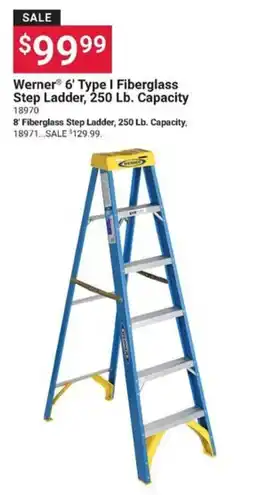 Ace Hardware Werner 6' Type I Fiberglass Step Ladder offer