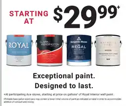 Ace Hardware Royal interior wall paint offer