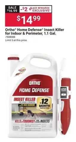 Ace Hardware Ortho home defense insect killer for indoor & perimeter offer