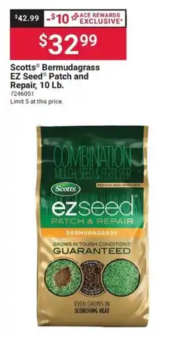 Ace Hardware Scotts bermudagrass ez seed patch and repair offer