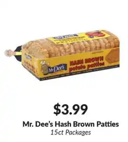 Woodman's Mr. Dee's Hash Brown Patties offer