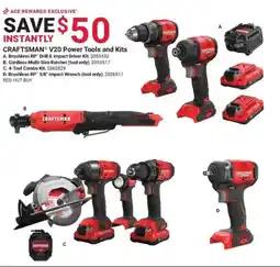 Ace Hardware Craftsman V20 Power Tools and Kits offer