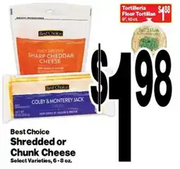 Super Saver Best Choice Shredded or Chunk Cheese offer