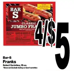 Super Saver Bar-S Franks offer
