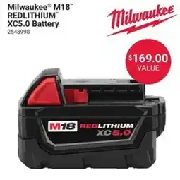 Ace Hardware Milwaukee M18 Redlithium XC5.0 Battery offer