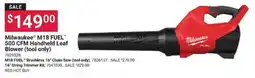 Ace Hardware Milwaukee M18 FUEL 500 CFM Handheld Leaf Blower offer