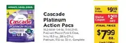ShopRite Cascade Platinum Action Pacs offer