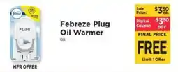 ShopRite Febreze Plug Oil Warmer offer