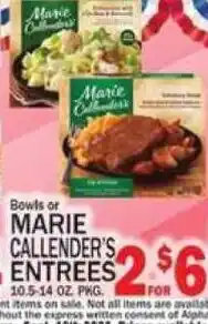C Town Bows or Marie Callender's Entrees offer