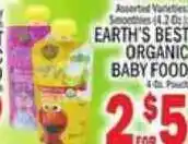 C Town Earth's Best Organic Baby Food offer