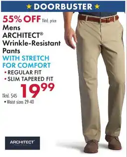 Boscov's Mens ARCHITECT Wrinkle-Resistant Pants offer